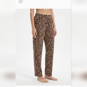 Unbranded Pajama Pants Leopard Velour Lounge Casual Punk Goth L